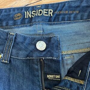 Admit One Dark Blue Straight-Leg Insider Jeans